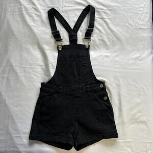 Bluenotes black denim shorts overalls Size XS grunge artistic girl